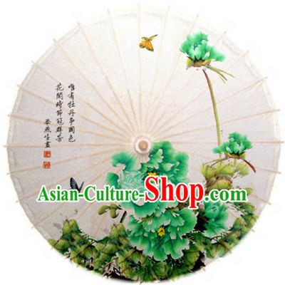 Traditional Rainproof Handmade Chinese Classic Oil Paper Umbrellas China Dance Umbrella Stage Performance Umbrella Dancing Props