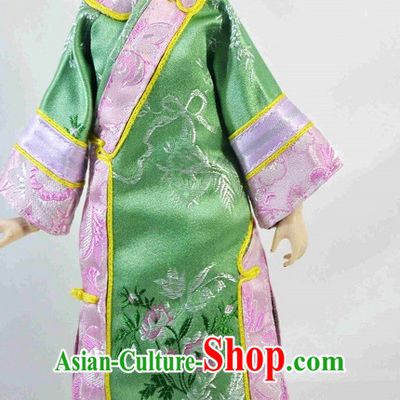 Traditional Qing Dynasty Chinese Women Empress Clothing Imperial Princess Dresses National Costume and Hair Ornaments Complete Set
