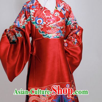Chinese Emperor Ming Dynasty Han Fu Costumes Men Clothing Male Costume and Hat Complete Set