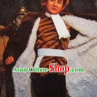 Chinese Folk Zhi Qu Wei Hu Shan Opera Stage Costume Folk Costumes for Men