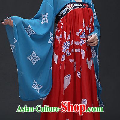 Chinese Tang Dynasty Women Clothing and Hair Ornaments Complete Set