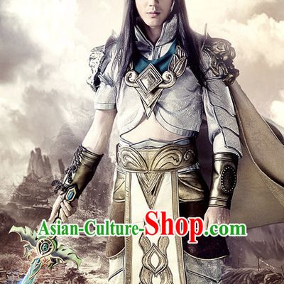 Chinese Ancient Swordsman Hanfu Clothing Film Hero Costumes Traditional Knight Body Armor Costume Complete Set
