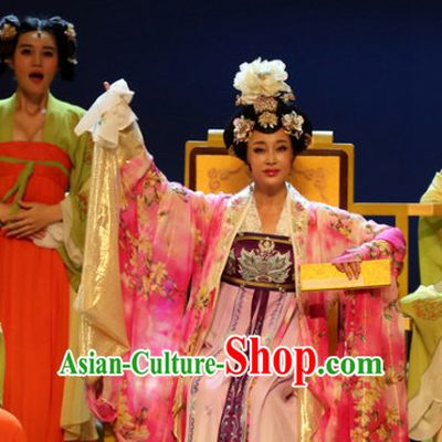 China Ancient Only Female Emperor Wu Zetian Drama Stage Performance Women Costumes Traditional Clothing Complete Set
