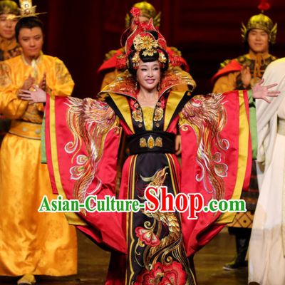 China Ancient Tang Dynasty Dresses Only Female Emperor Wu Zetian Drama Stage Performance Women Costumes Traditional Clothing Complete Set