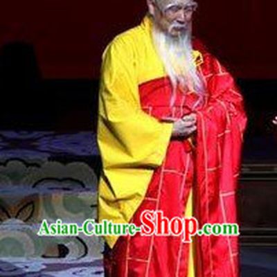 China Ancient Tang Dynasty Monk Opera Costume Drama Stage Costumes Complete Set