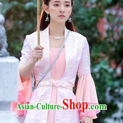 Chinese Ancient Female Hero Costumes and Headpieces Complete Set for Women