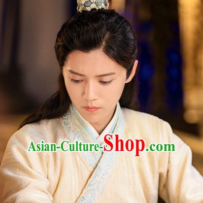 Chinese Ancient Male Long Black Wigs