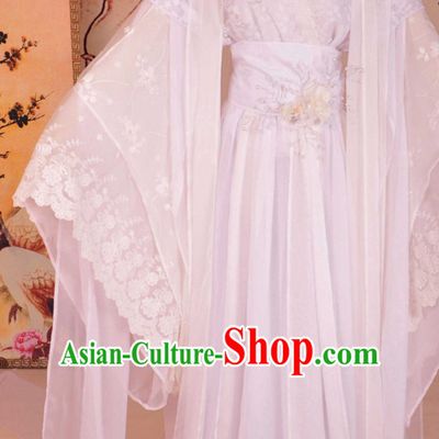 Chinese Hanfu Hakama Traditional Fairy Dress Quju Supreme Chinese Princess Costume Ancient Chinese Costume and Headpieces Complete Set