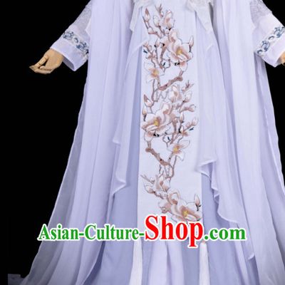 Chinese Hanfu Hakama Traditional Fairy Dress Quju Supreme Chinese Princess Costume Ancient Chinese Costume and Headpieces Complete Set