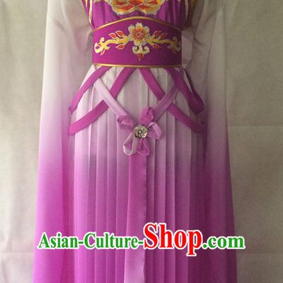 Long Sleeves China Beijing Opera Women Costume Embroidered Robe Stage Costumes Complete Set