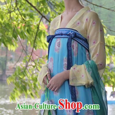 Chinese Ancient Tang Dynasty Ruqun Clothing Han Fu Suit Complete Set for Women