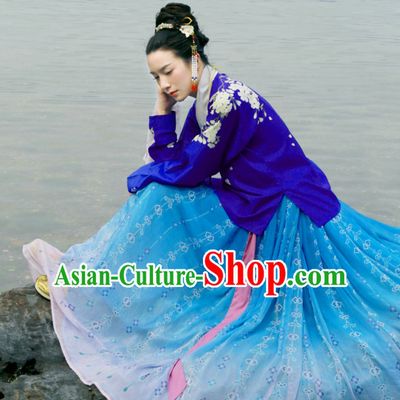 Chinese Ancient Ming Dynasty Clothing Han Fu Suit Complete Set for Women