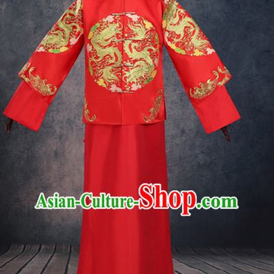 Top Traditional Chinese Embroidered Wedding Dresses Wedding Gowns for Bridegrooms