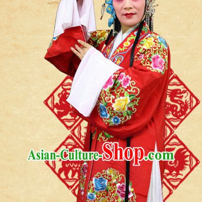 Chinese Opera Beijing Opera Peking Opera Hua Dan Costume Embroidered Robe Hua Dan Opera Costumes and Headdress Complete Set