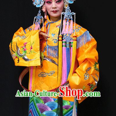 Chinese Opera Beijing Opera Peking Opera Hua Dan Costume Embroidered Robe Hua Dan Opera Costumes and Headdress Complete Set
