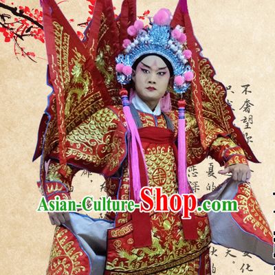 Chinese Opera Beijing Opera Peking Opera Costume Embroidered Robe Hua Dan Opera Costumes and Headdress Complete Set