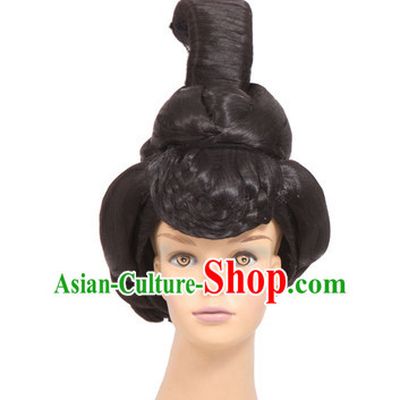 Chinese Ancient Princess Black Wigs Hair Accessories Headpiece Headdress