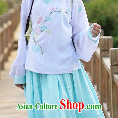 Ancient Chinese Ming Dynasty Women Han Costume Dress Hanfu Suit