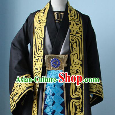 Chinese Men Emperor Hanbok Kimono Stage Opera Costume Dresses Costume Ancient Cosplay Complete Set