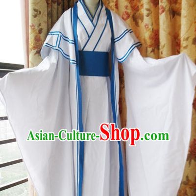 Chinese Men Scholar Hanbok Kimono Stage Opera Costume Dresses Costume Ancient Cosplay Complete Set