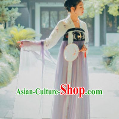 Chinese Traditional Tang Dynasty Royal Stage Hanfu Hanbok Kimono Costume Dresses Costume Ancient Garment Complete Set
