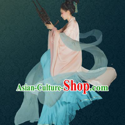 Chinese Traditional Tang Dynasty Royal Stage Hanfu Hanbok Kimono Costume Dresses Costume Ancient Garment Complete Set