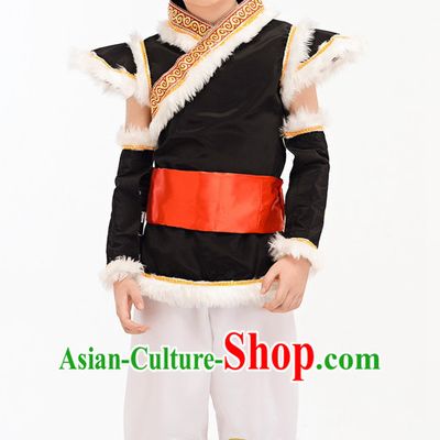 Chinese Folk Ethnic Dance Costume Complete Set for Kids