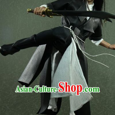 Chinese Classical Swordsman Hanfu Dress Hero Gown Costumes Ancient Superhero Costume Clothing Complete Set