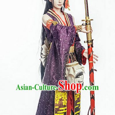 Special Ancient Chinese Assassin Costumes Samurai  Costume Dresses Complete Set