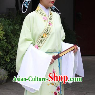 Chinese Scholar Opera Stage Costume Embroidered Young Men Hanfu Dress Gown Costumes Ancient Costume Clothing Complete Set