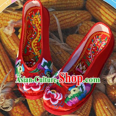 Chinese Handmade Embroidered Shoes Wedding Shoes Kung Fu Wushu Shoes Womens Shoes Opera Shoes Hanfu Shoes Dance Shoes