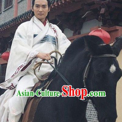 Chinese Men Knight Costume Stage Drama Costumes Parade Costume Complete Set