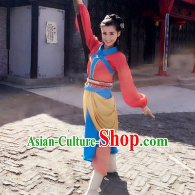 Chinese Female Beauty Hero Costume Stage Drama Costumes Han Fu Costume Complete Set