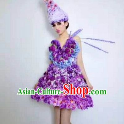 Parade Quality Peacock Feather Dance Costumes Popular Ostrich Feathers Fancy Costume Angel Wings Costume Complete Set