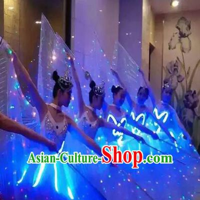 LED Lights Jelly Fish Dance Costumes Dancing Costume Complete Set for Women Girls