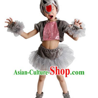 Stage Performance Wolf Dance Costumes Complete Set for Kids or Adults