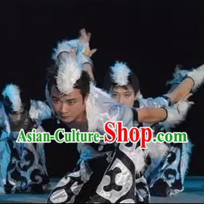 Professional Stage Performance Wolf Dance Costumes Complete Set for Boys or Men