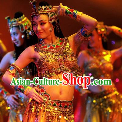 Professional Stage Performance Arab Dance Costumes Complete Set for Women or Girls