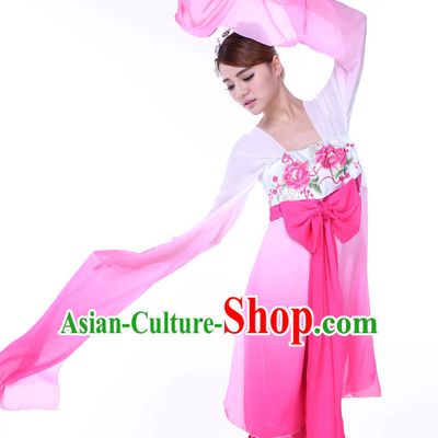 Chinese Water Sleeves Dance Costume Ribbon Dance Costumes Fan Dance Dancer Dancing Dresses for Women