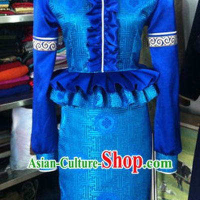 Chinese Mongolian Minority Mongol Women Dress Mongolia Minority Dresses Ethnic Mongolian Costume Complete Set