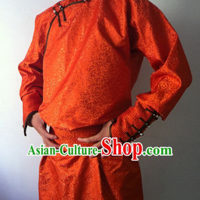 Chinese Mongolian Minority Mongol Men Dress Mongolia Minority Dresses Ethnic Mongolian Costume Complete Set