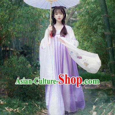 Purple Ancient Chinese Women Dresses Hanfu Girls China Classical Clothing Histroical Dress Traditional National Costume Complete Set