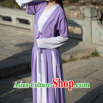 Ancient Chinese Women Dresses Purple Hanfu Girls China Classical Clothing Histroical Dress Traditional National Costume Complete Set