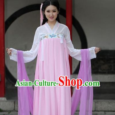 Ancient Chinese Women Dresses Pink Hanfu Girls China Classical Clothing Histroical Dress Traditional National Costume Complete Set