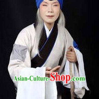 Ancient Chinese Old Women White Long Wigs
