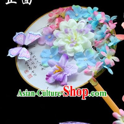 Chinese Handmade Fan Stage Performance Flower Fan
