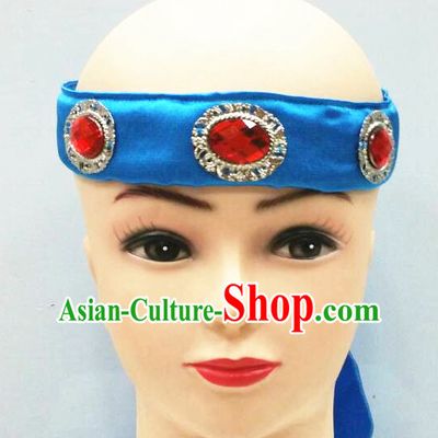 Chinese Handmade Mongolian Women Headwear Minority Mongol Hat Mongolia Headpieces Headband