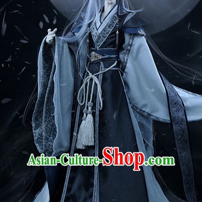 Ancient Chinese Emperor Men Costumes Taoist Clothing Traditional Costumes Hanfu Complete Set