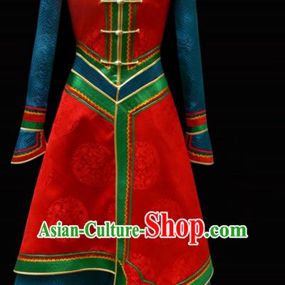Mongolian Minority Empress Mongol Mongolia Princess Clothing Ethnic Traditional Costumes Complete Set