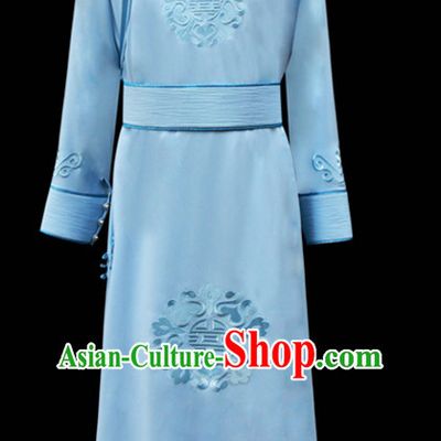 Chinese Mongolian Minority Emperor Mongol Long Robe Mongolia Prince Clothing Ethnic Traditional Costumes Complete Set